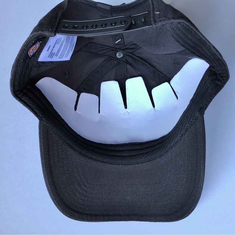 NEW DICKIES Cap Washed Canvas Hat Black Adjustable Snapback One Size Men’s - Picture 10 of 15